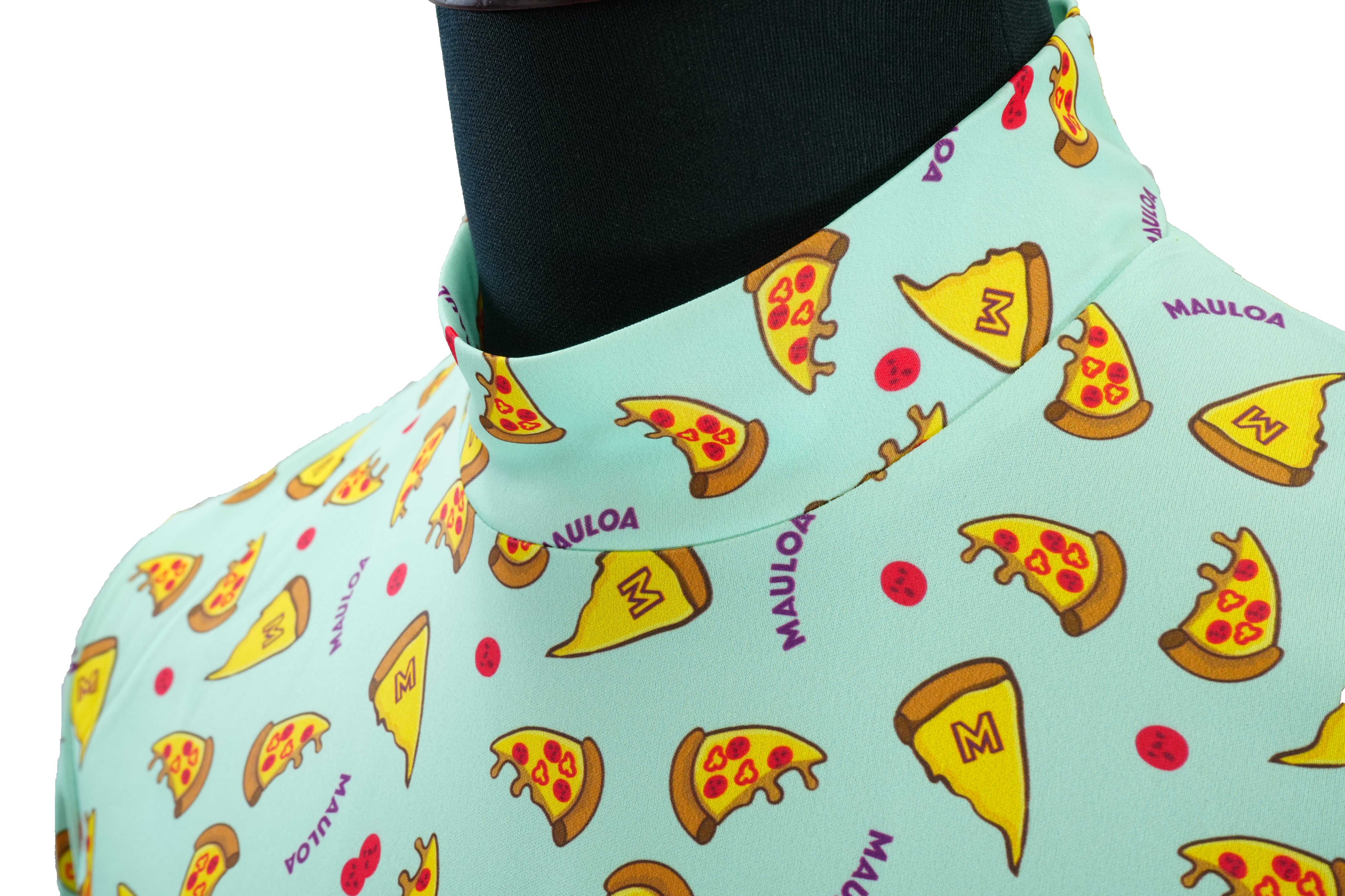メンズ MAULOA 半袖モックシャツ Pizza Pizza