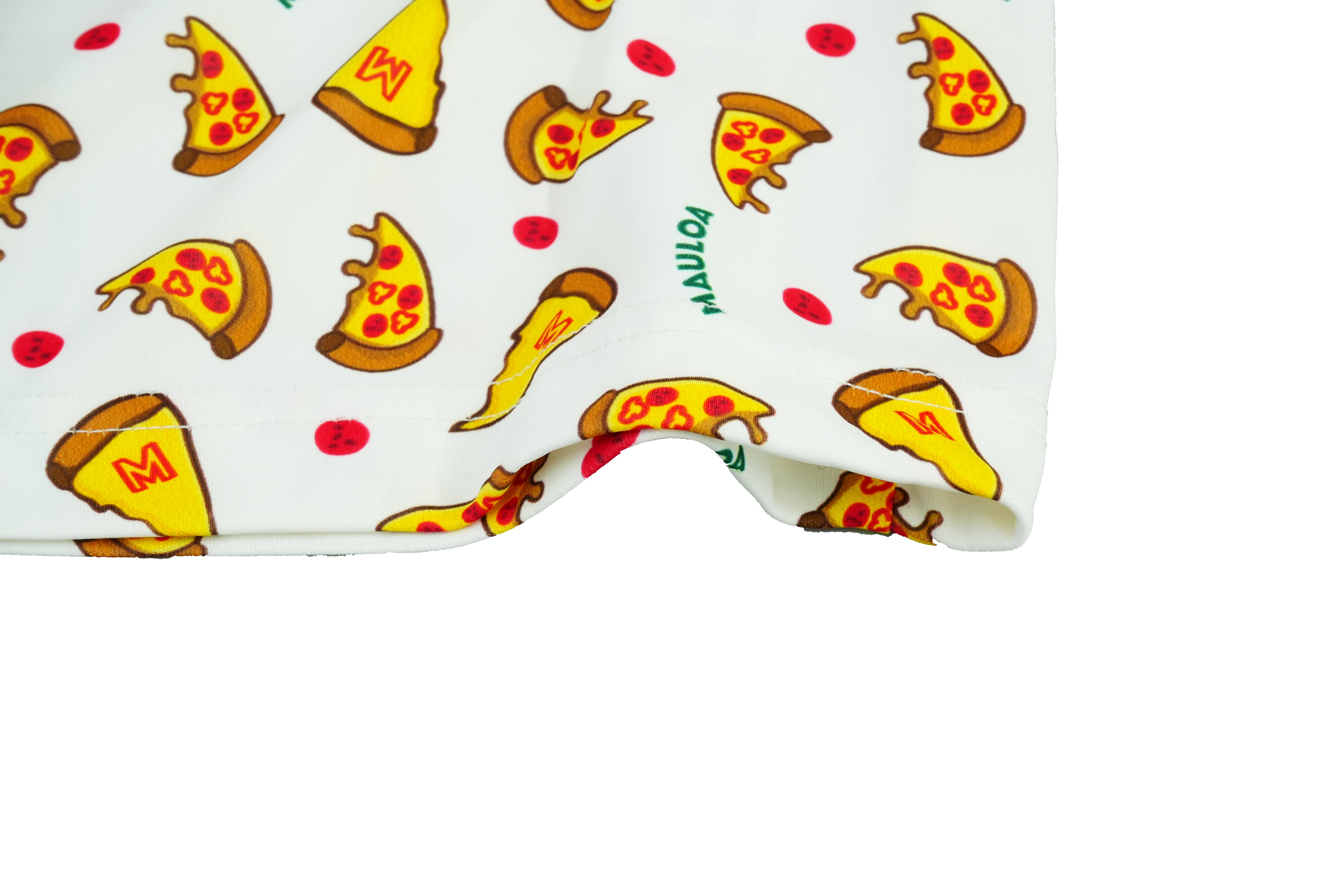 メンズ MAULOA 半袖モックシャツ Pizza Pizza