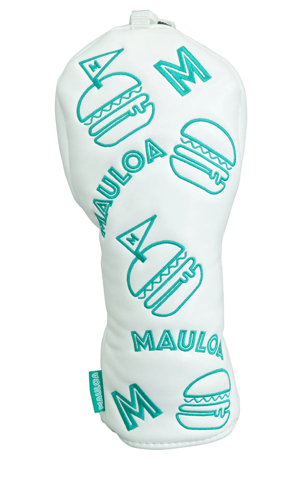 ユニセックス MAULOA ヘッドカバー UT ハンバーガー柄 ホワイト